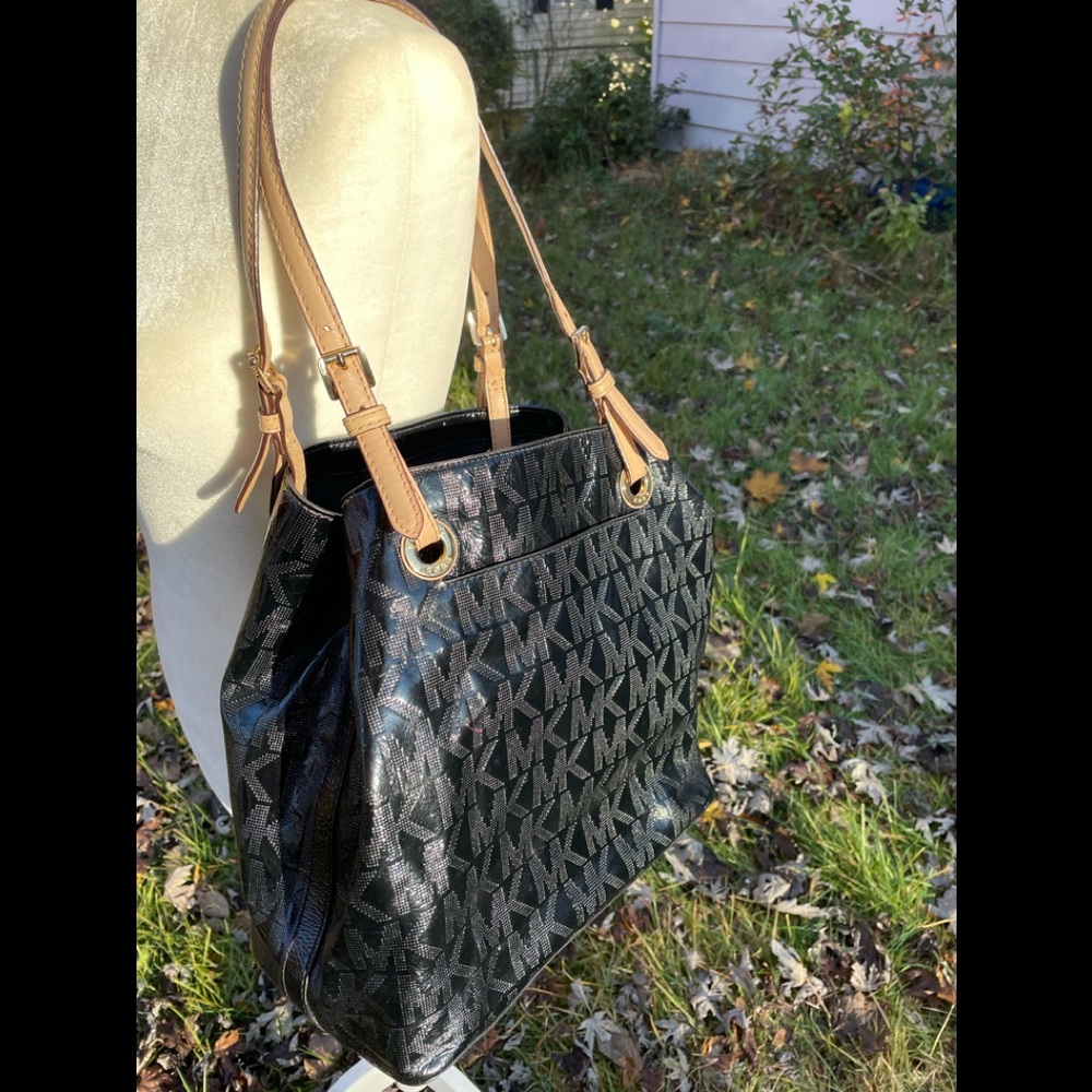 Michael Michael Kors Monogram Pattern Embossed Gr… - image 2